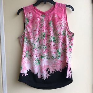 New York and Company Floral Sleeveless Blouse